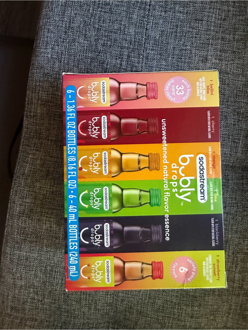 Bobly Drops Unsweetened Natural Flavor Essence - Multi-Color Variety Pack
